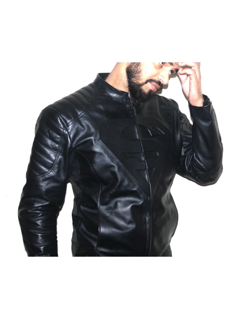 Superman leather jacket hot sale for adults